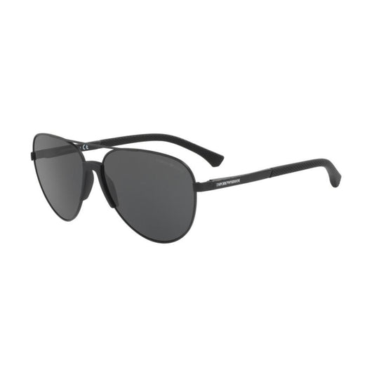 Black EMPORIO ARMANI MOD. EA 2059 sunglasses for men, metal frame, aviator style.