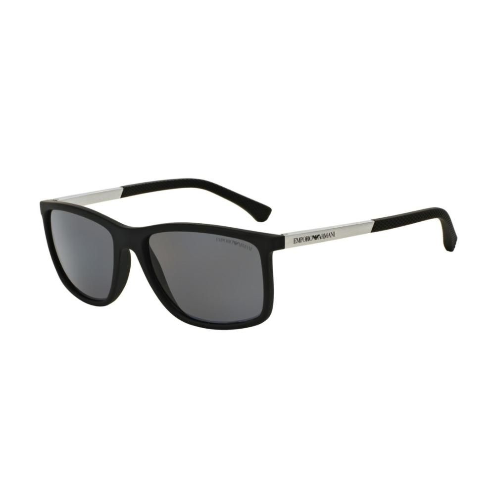 EMPORIO ARMANI MOD. EA 4058 gent's sunglasses in black frame with dark lenses