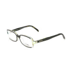 Emilio Pucci Bicolor Plastic Frames in transparent and black, glasses for women, size 53/16/130 mm, stylish eyewear fashion.