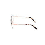 Side view of Emilio Pucci Blue Metal Frames with tortoiseshell arms and sleek metal design for women.