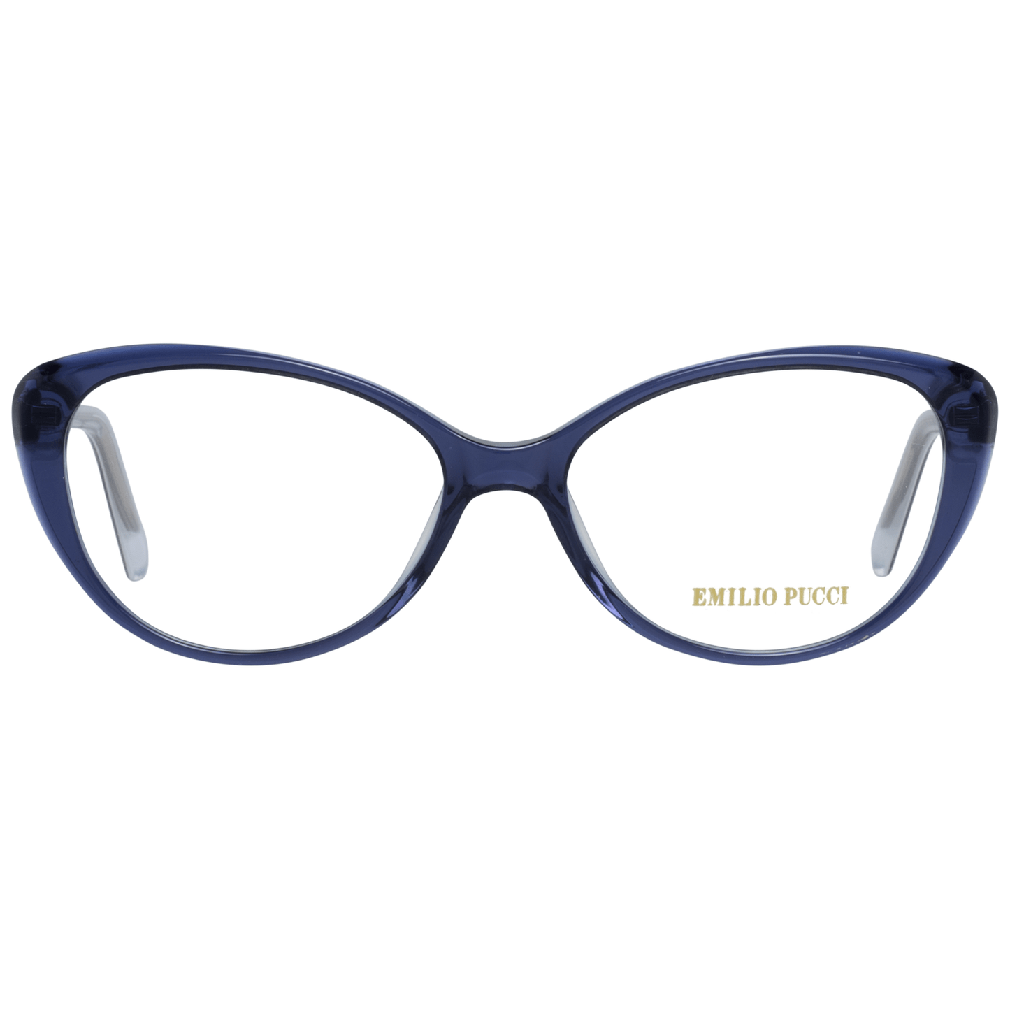 Emilio Pucci Chic Blue Full-Rim Designer Women's Eyewear showcasing elegance and style in durable plastic with a classic blue shade.