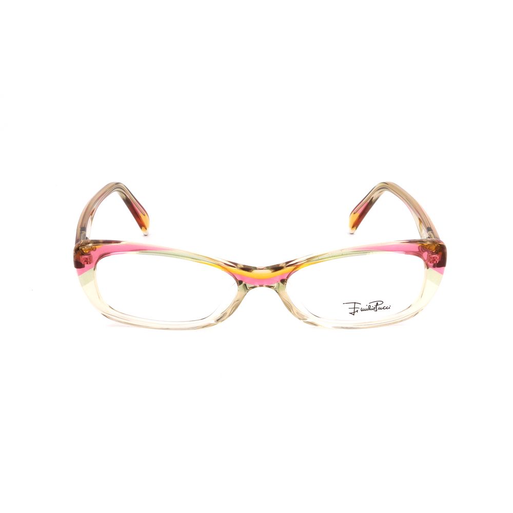 Emilio Pucci Multicolor Plastic Frames, women's glasses, 51/16/135mm size, multicolored print design, stylish eyewear.