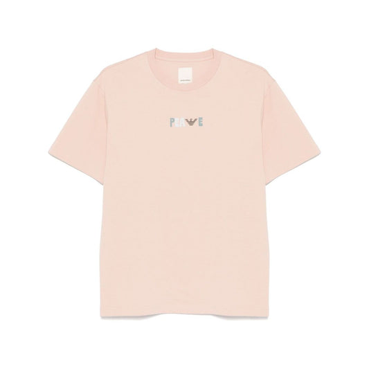 Emporio Armani T-shirts and Polos Beige Topwear