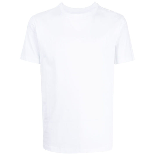 Emporio Armani T-shirts and Polos White cotton crew neck short sleeve with logo, ideal for stylish casual wear.
