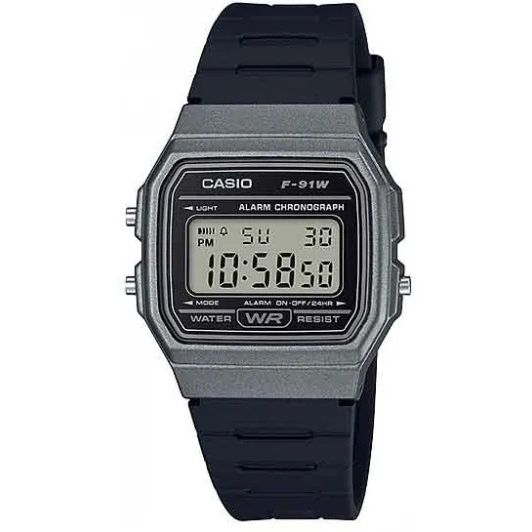 CASIO VINTAGE Mod. F-91 BIO RESIN STRAP - BLACK-0
