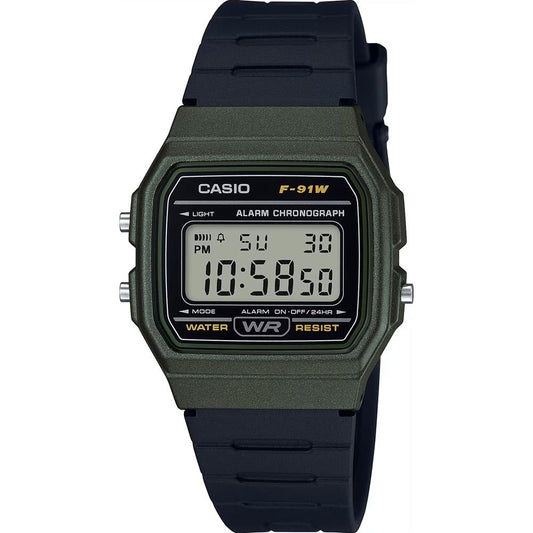 CASIO VINTAGE Mod. F-91 BIO RESIN STRAP - FOREST GREEN-0