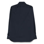Back view of FINAMORE 1925 NAPOLI Shirts Blue with classic collar and buttoned cuffs