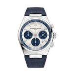 FREDERIQUE CONSTANT Mod. HIGHLIFE CHRONO watch with blue dial and leather strap, luxury timepiece for men.