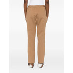 Back view of Fabiana Filippi Trousers Camel with drawstring fastening and side pockets.