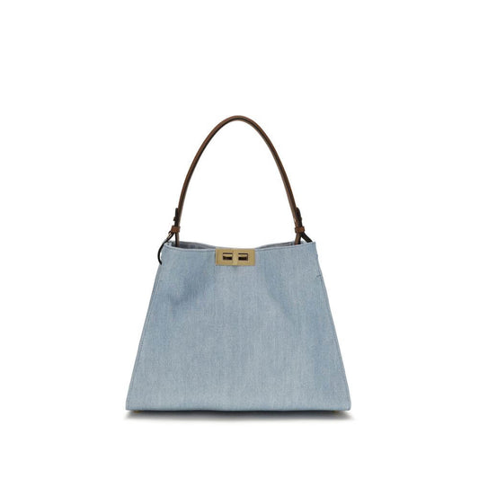 Fendi Blue Cotton Handbag