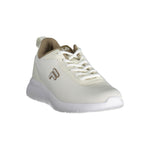 Fila Beige Synthetic Women Sneaker with Fila logo and stylish design for urban trendsetters.