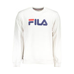 Fila Classic Crew Neck Fleece Sweatshirt in White with iconic logo
