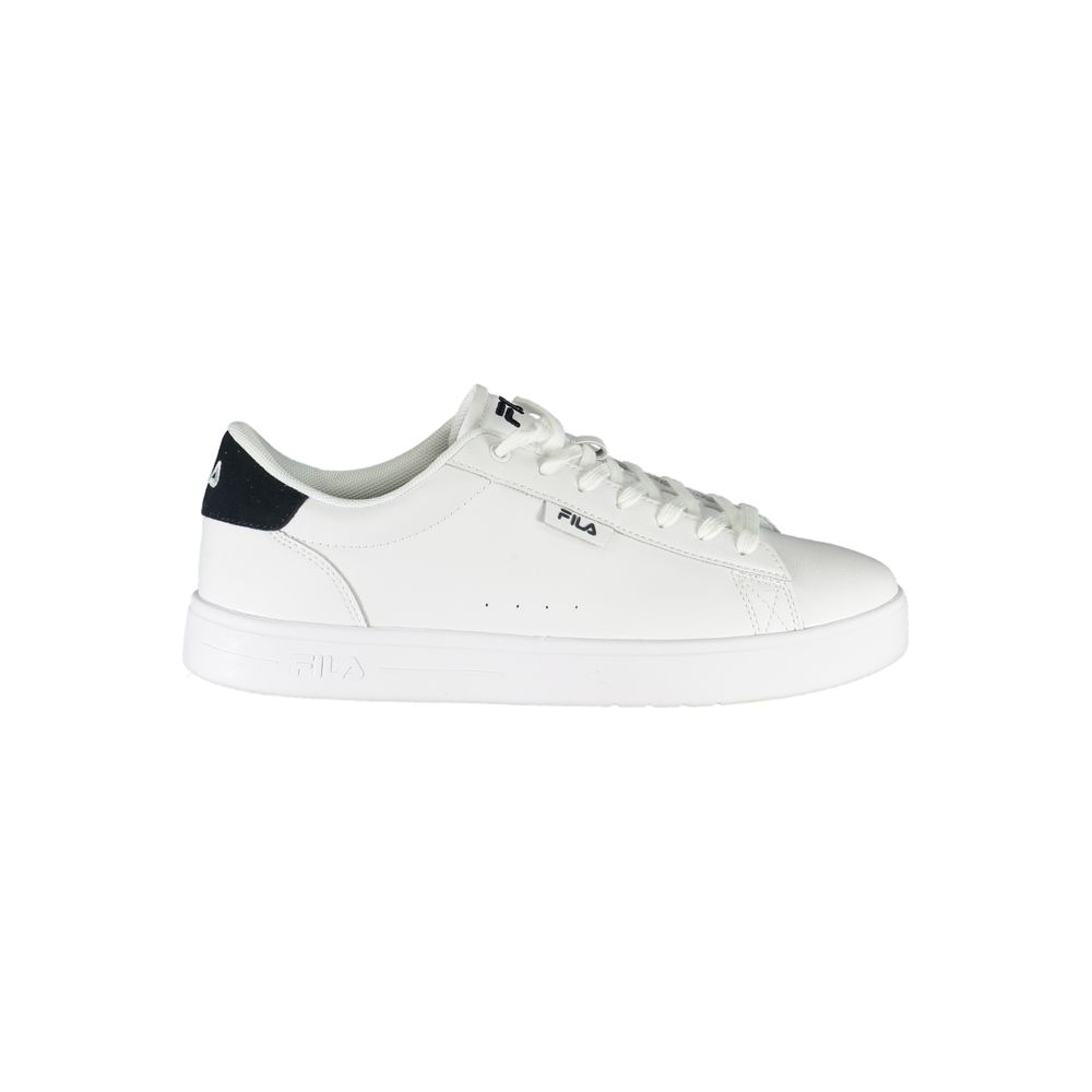 Fila Classic White Sneaker with Contrast Details, featuring the iconic Fila Bari design, leather and polyester blend, perfect for casual and sports use.