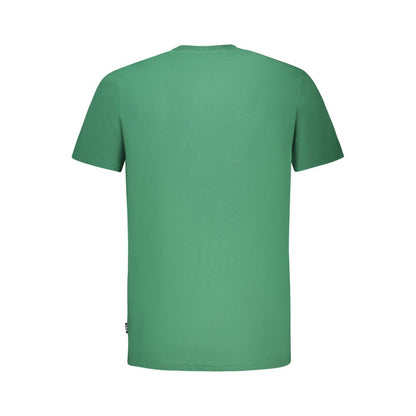 Fila Green Cotton T-Shirt with short sleeves, unisex design, crew neck, and logo embroidery in organic cotton.