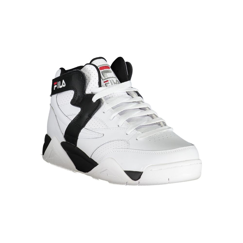Fila High-Top Athletic Lace-Up Sneakers with Contrast Details in black and white, showcasing style and performance for sports enthusiasts.