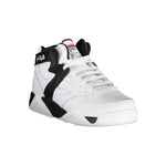 Fila High-Top Athletic Lace-Up Sneakers with Contrast Details in black and white, showcasing style and performance for sports enthusiasts.