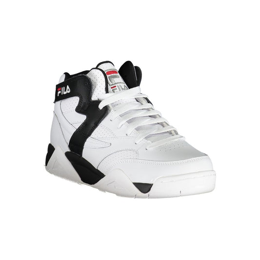 Fila High-Top Athletic Lace-Up Sneakers with Contrast Details in black and white, showcasing style and performance for sports enthusiasts.