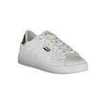 Fila Lace-Up Luxe Sneakers with Golden Accents displaying stylish gold details and sporty design.