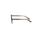 Side view of Frankie Morello Black Acetate Women's Eyeglass Frame with glitter-encrusted temples.