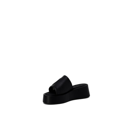 Furla Black Leather Slippers
