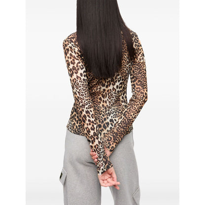 GANNI T-shirts and Polos Brown