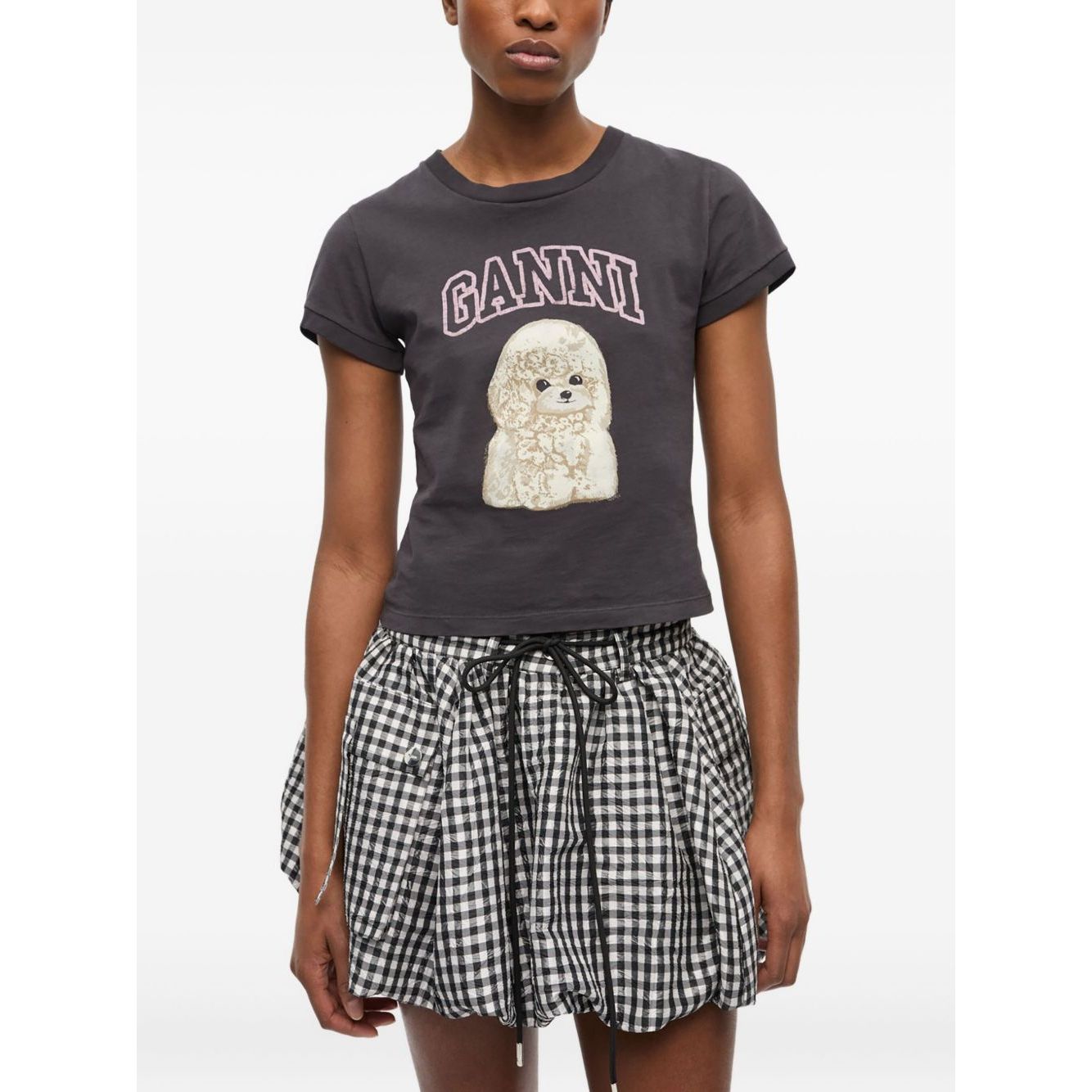 GANNI T-shirts and Polos Grey