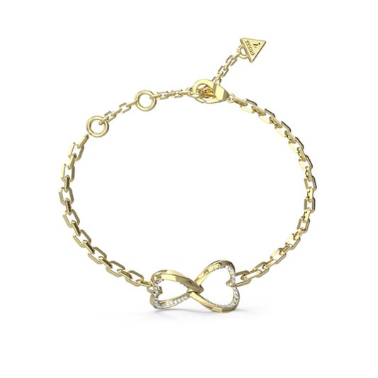 GUESS JEWELS JEWELRY Mod. JUBB04618JWYGS gold bracelet with heart design.