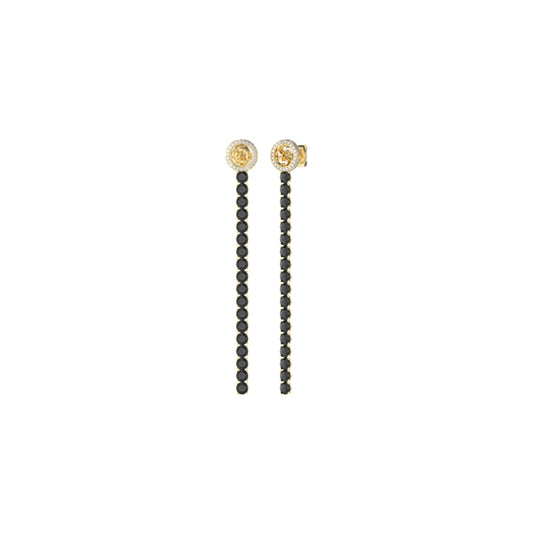 GUESS JEWELS JEWELRY Mod. JUBE05144JWYGBKT-U gold and black earrings