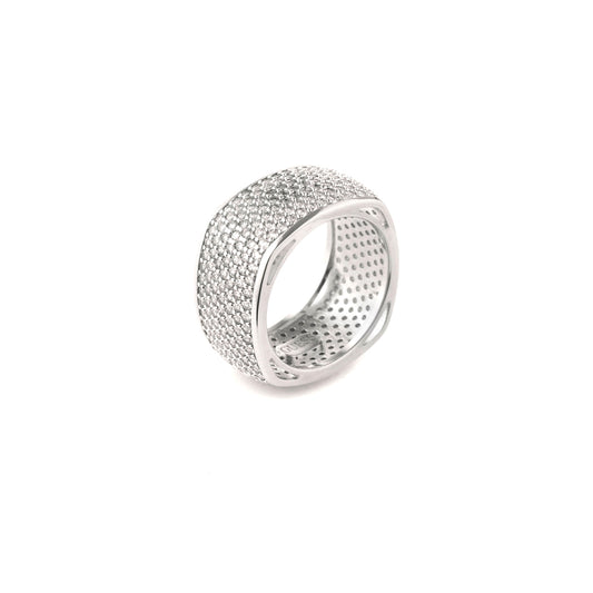 GUESS JEWELS JEWELRY Mod. JUBR04674JWRH52 silver ring with sparkling design