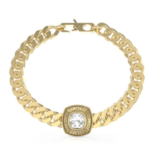 GUESS JEWELS JEWELRY Mod. JUMB01373JWYGS gold bracelet with crystal embellishment.