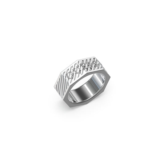 GUESS JEWELS JEWELRY Mod. JUMR03030JWST62 silver ring with intricate design
