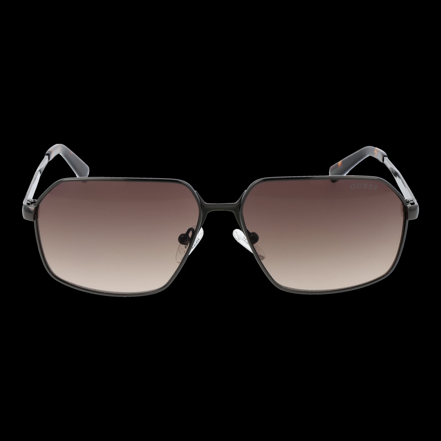 GUESS MOD. GU00071 5808F gent sunglasses front view with gradient lenses and black frame.