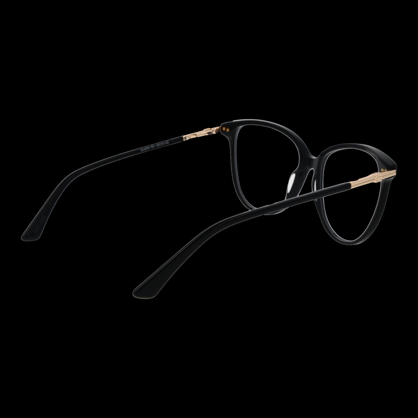 GUESS MOD. GU2905 55001 glasses for ladies in stylish black frame, side view