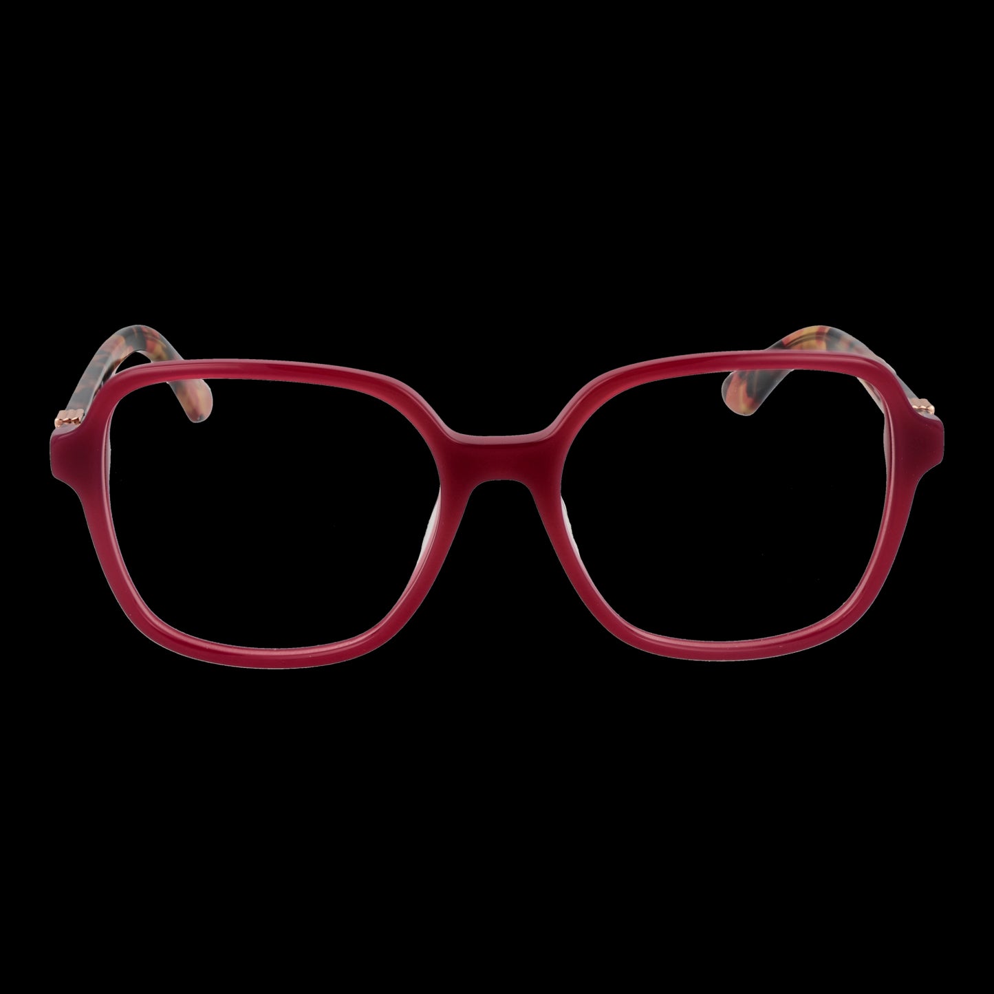 GUESS MOD. GU2938 53069 lady glasses, red square frames on black background