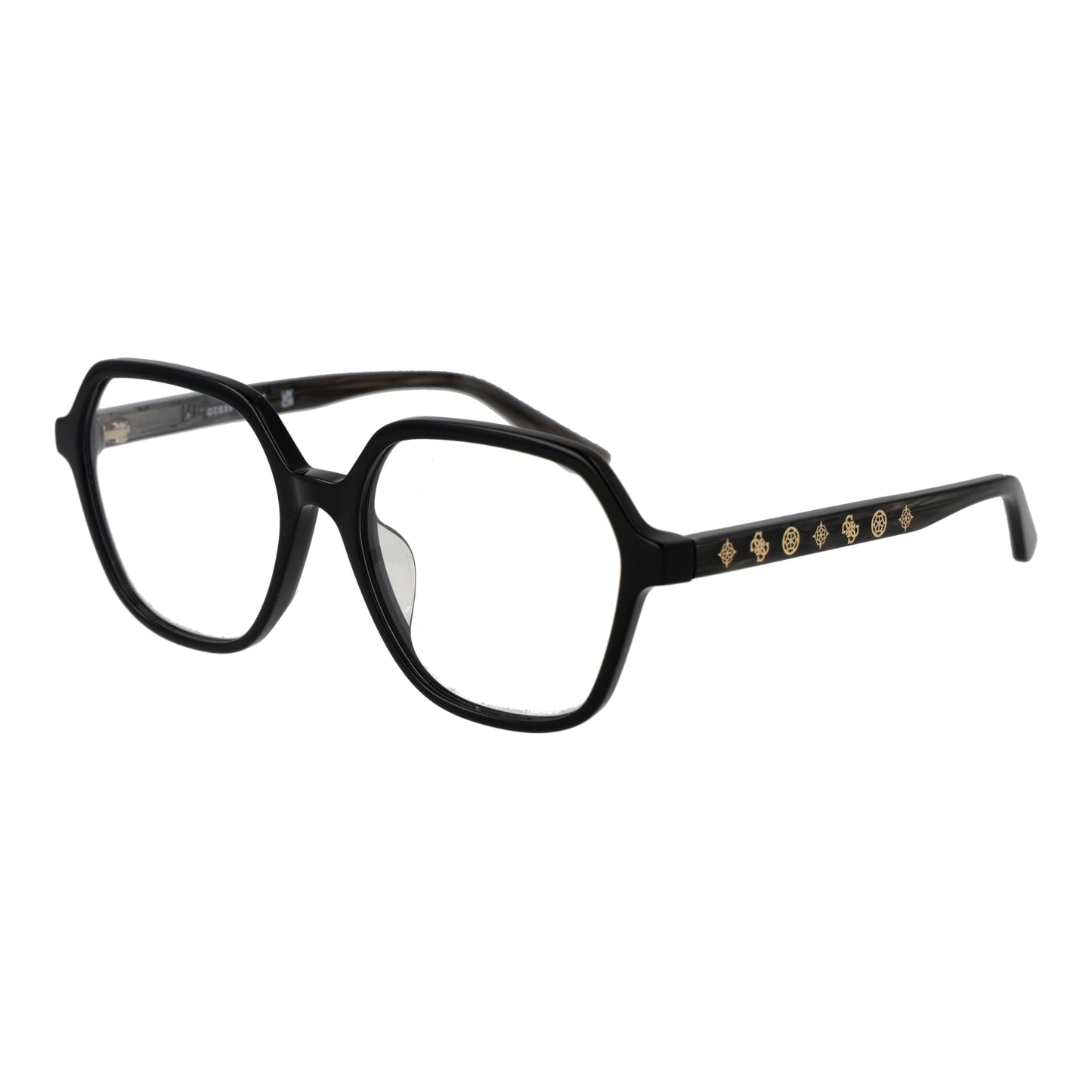 GUESS MOD. GU50155-D 53001 black lady eyeglasses with decorative temple details