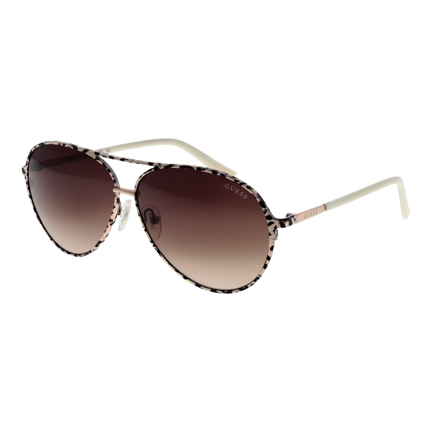 GUESS MOD. GU7847 6033F sunglasses for women with animal print frame and gradient lenses.