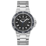 GUESS MOD. TRACK silver watch with black dial and stainless steel bracelet