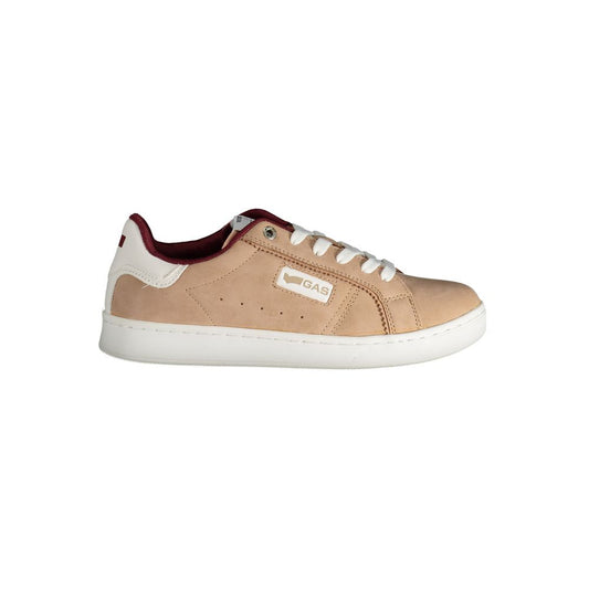 Gas Pink Polyester Women Sneaker with bordeaux details and white sole, showcasing Gas logo for sporty and stylish fashion-forward look.