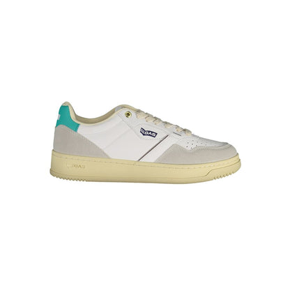 Gas White Artificial Leather Women Sneaker with contrasting details and iconic logo, crafted for style and comfort.