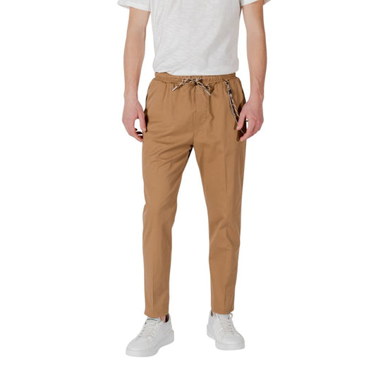 Gianni Lupo Brown Cotton Casual Pants Gianni Lupo