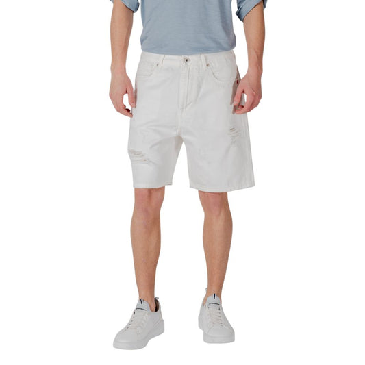 Gianni Lupo White Cotton Bermuda Shorts Gianni Lupo