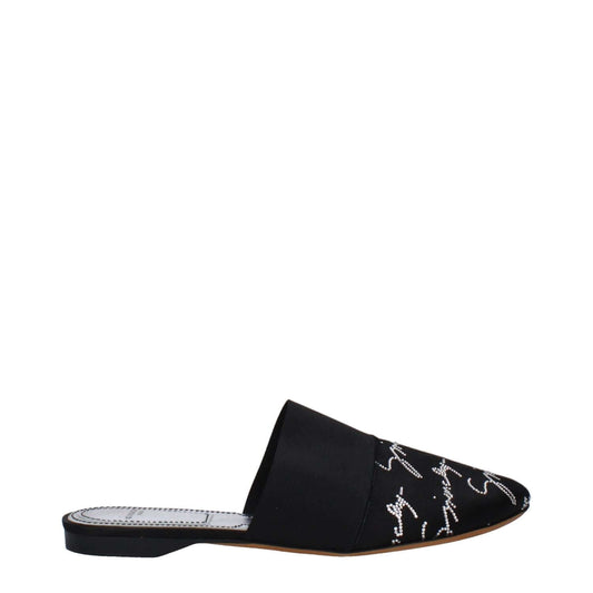 Givenchy Black Satin Slippers