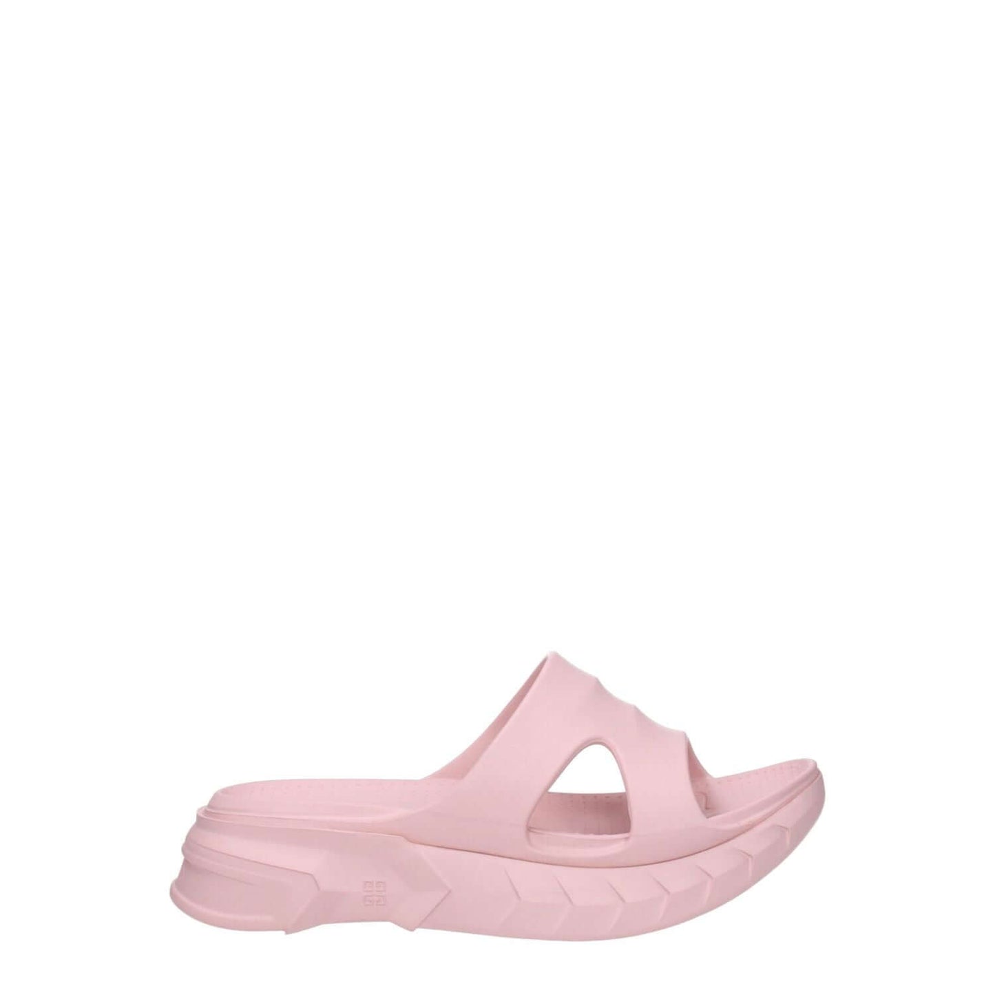 Givenchy Pink Cotton Slippers with mid heels and open toe, casual rubber design with back logo, blush color, MPN BE305AE194682