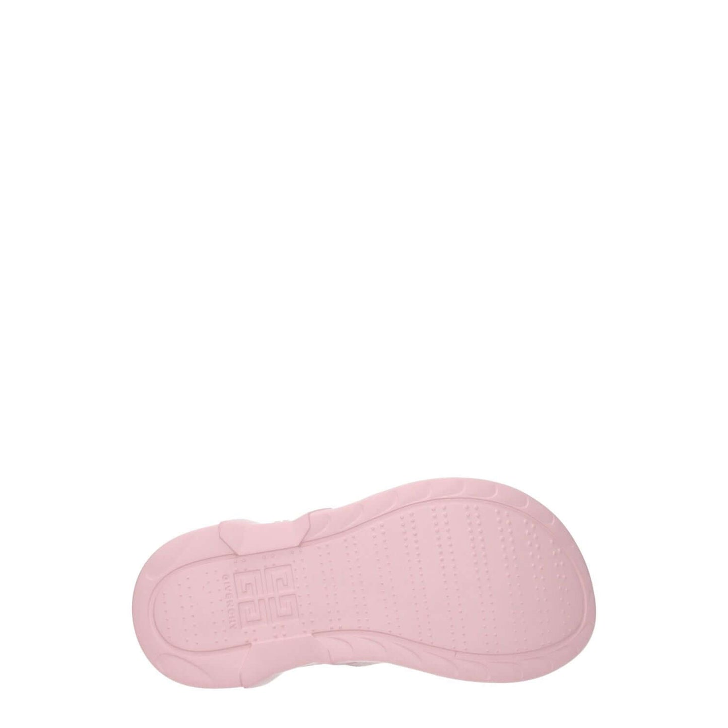 Sole view of Givenchy Pink Cotton Slippers, rubber sole, open toe, casual style, mid heel, logo on back, MPN BE305AE194682.