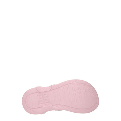 Sole view of Givenchy Pink Cotton Slippers, rubber sole, open toe, casual style, mid heel, logo on back, MPN BE305AE194682.