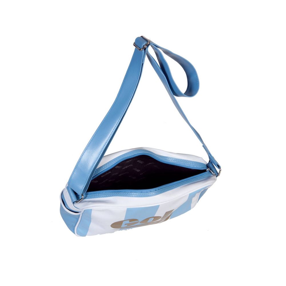 Front view with bag zipped and handles upright.