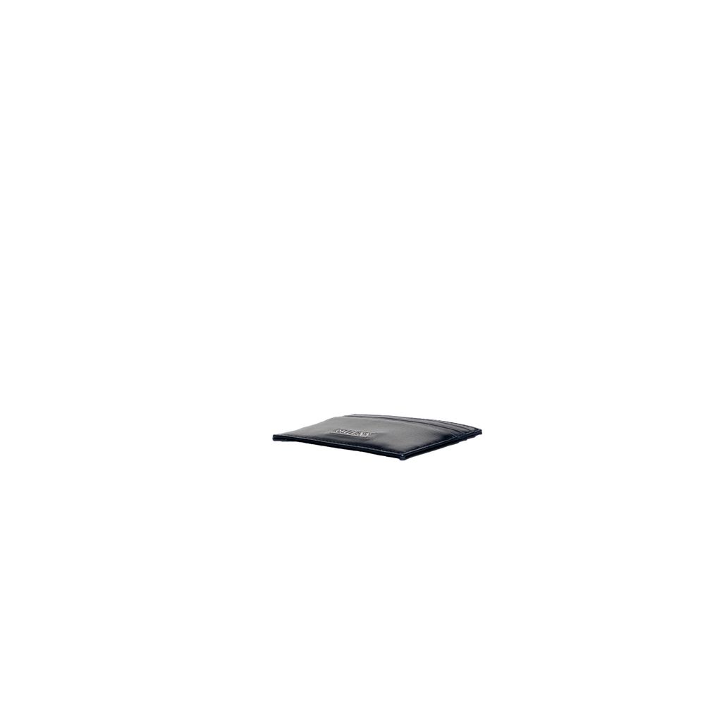 Guess Black Leather Cardholder - Slim, stylish, durable accessory crafted from high-quality leather for functionality and style.