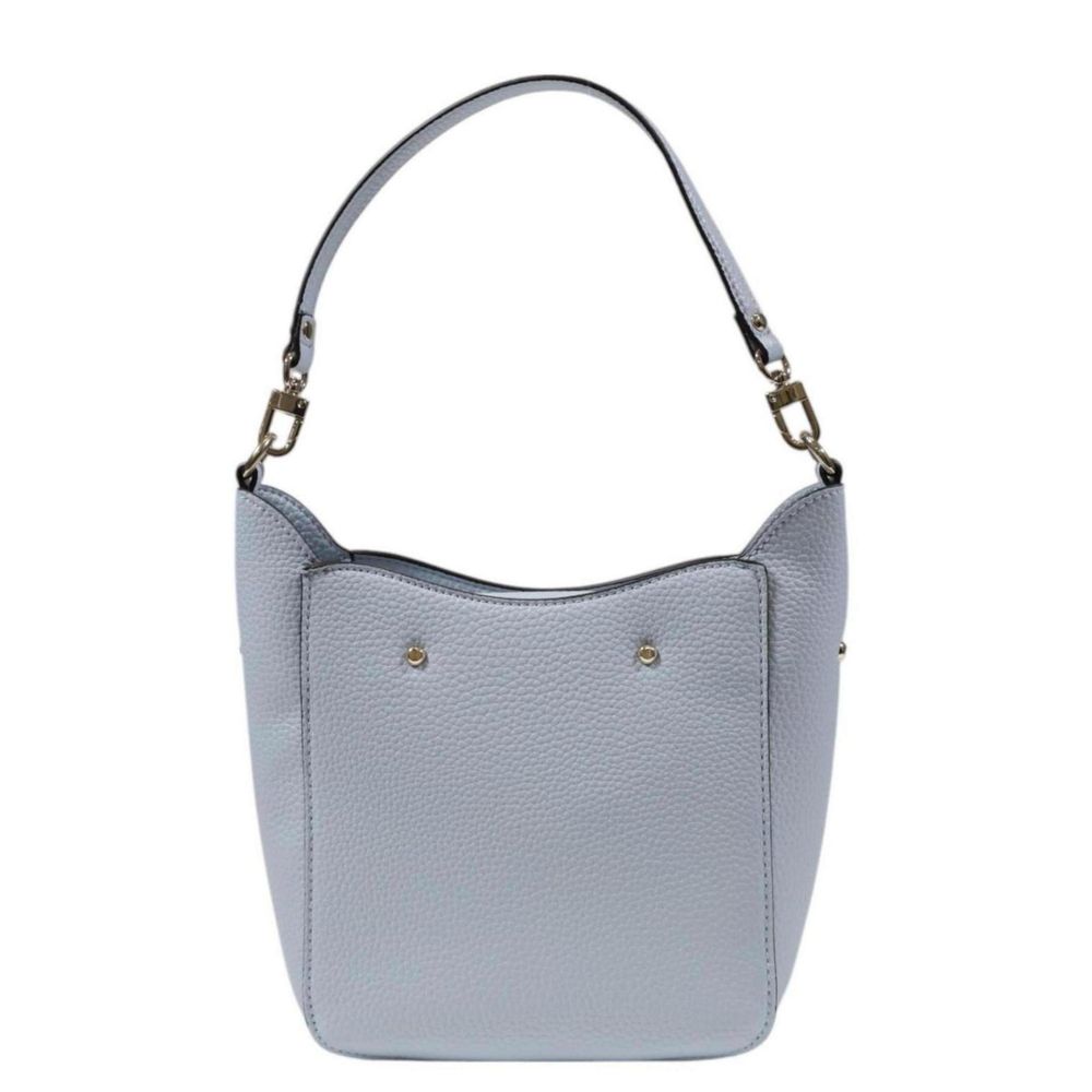 Guess Blue Polyethylene Handbag with pebbled leather-effect texture and adjustable strap, perfect for any occasion.