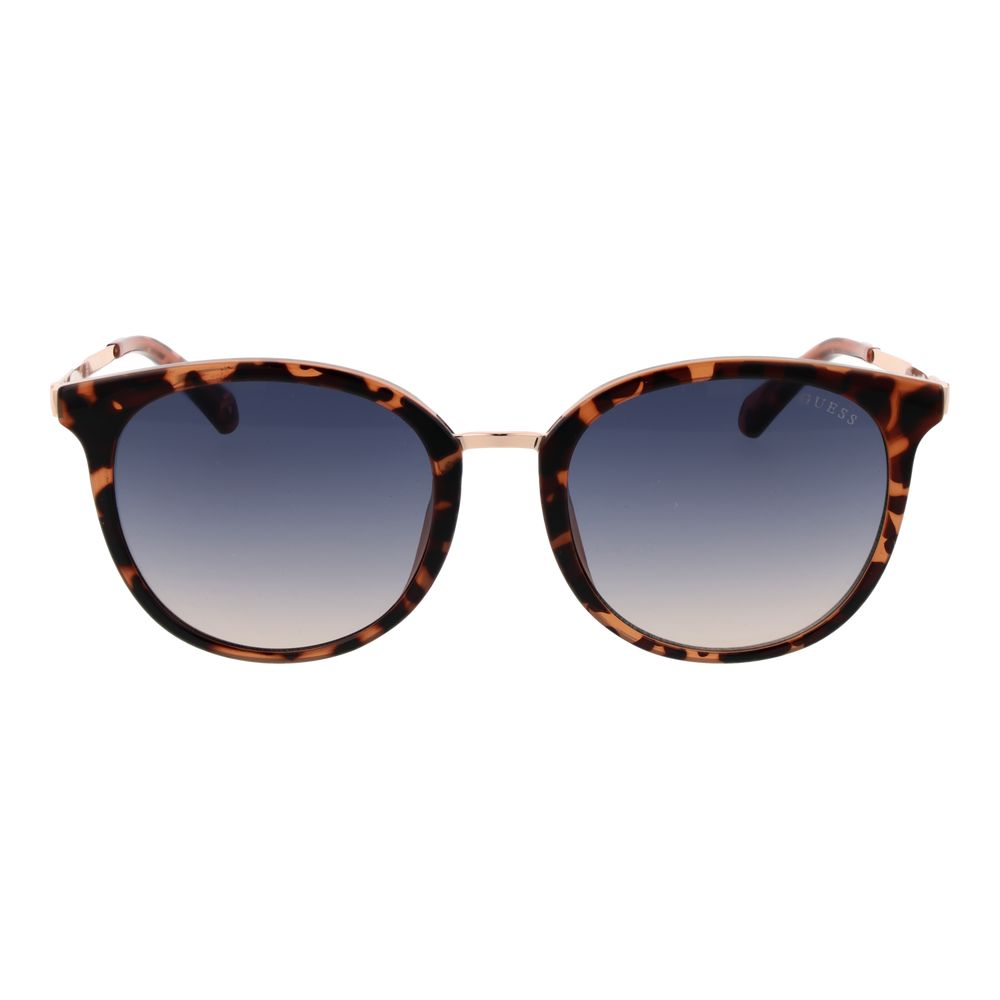 Guess Brown Unisex Sunglass with brown stainless steel full-rim frame and blue gradient lenses, ideal for UVA & UVB protection.