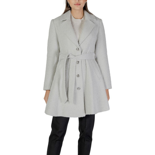 Guess Gray Polyester And Wool Coat
